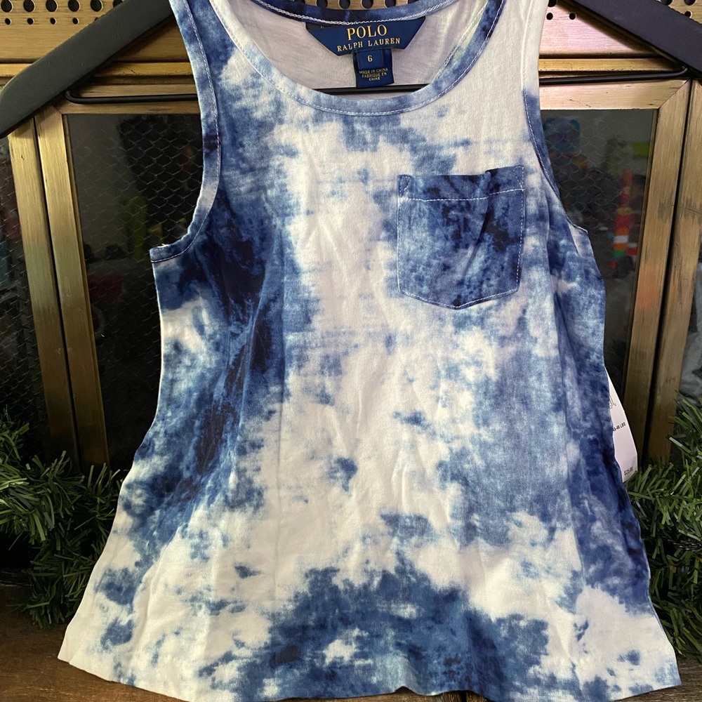 Toddler Girl Razor back tank Polo By Ralph Lauren